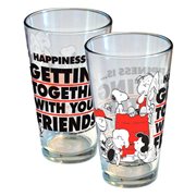 Peanuts Happiness Is Getting Together With Friends Glass